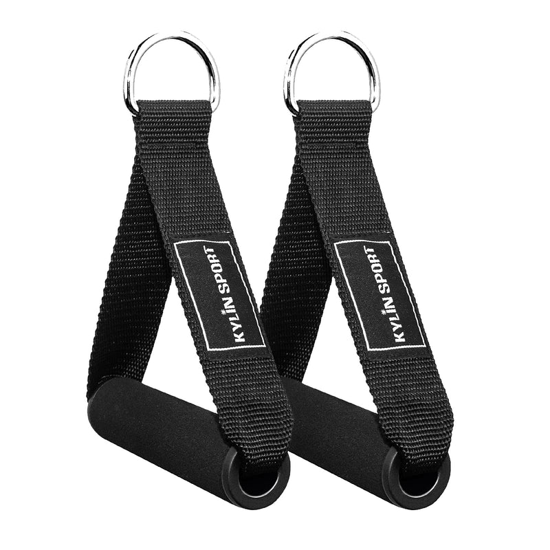 KYLIN SPORT 1 Pair of Resistance Bands Exercise Handles for Gym Heavy Duty Nylon Straps Foam Handles Replacement Fitness Equipment - BeesActive Australia