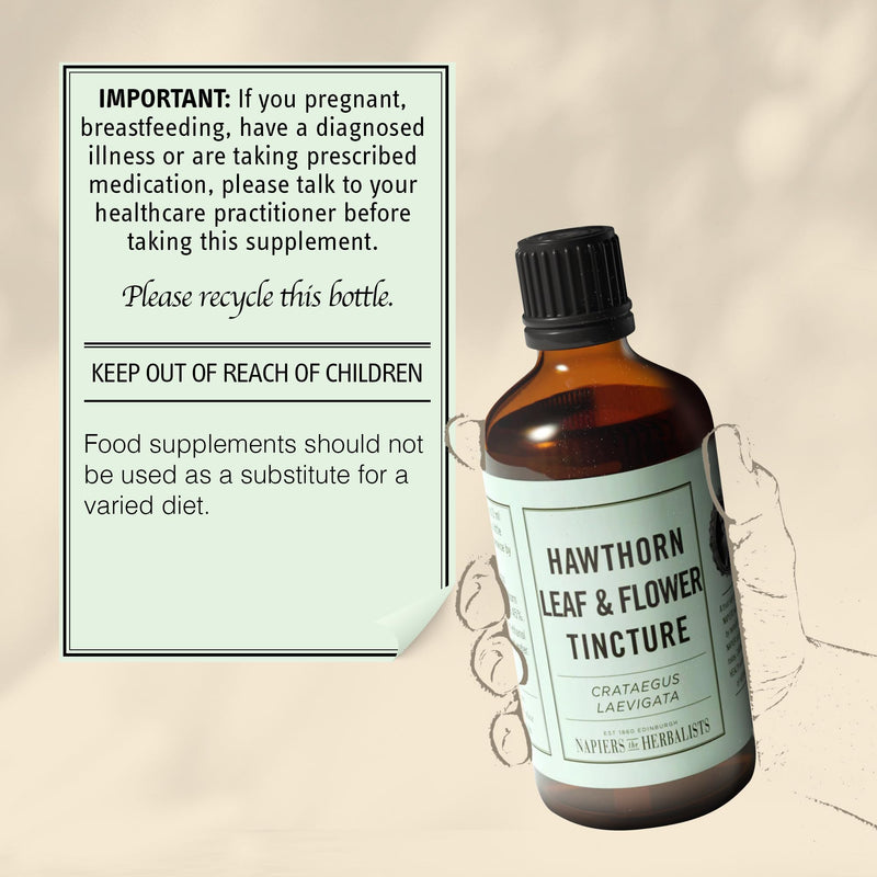 Napiers Hawthorn Leaf & Flower Tincture (Crataegus laevigata FOL & flos) - Herbal Supplement - 1:3 45% - 250 ML - BeesActive Australia