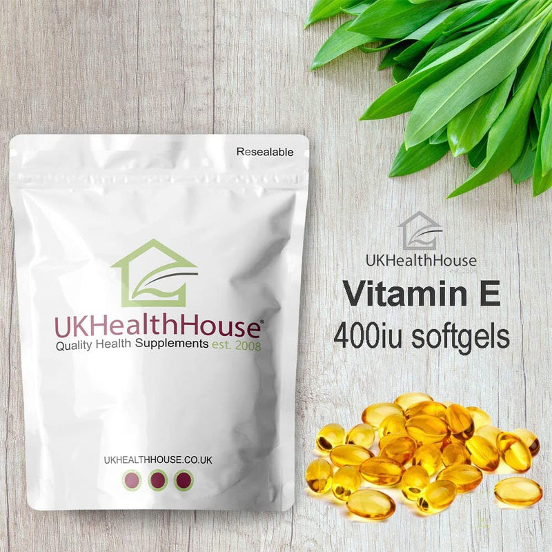 Vitamin E 400iu - Softgel Capsules x 60 - Anti-Oxidant, Gluten Free, Dairy Free, Highly Absorbable - BeesActive Australia