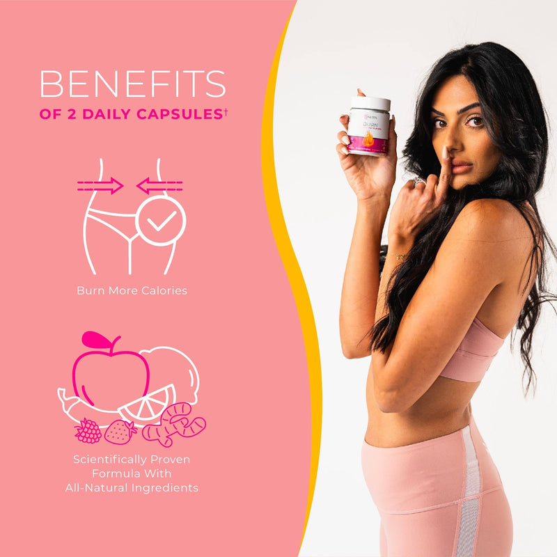 One Sol Fat Burner for Women, Natural Metabolism Booster, Burn More Calories, Boost Energy & Mood, Curb Appetite & Stop Cravings, No Crash or Jitters, All-Natural Ingredients, Gluten & Soy Free - BeesActive Australia