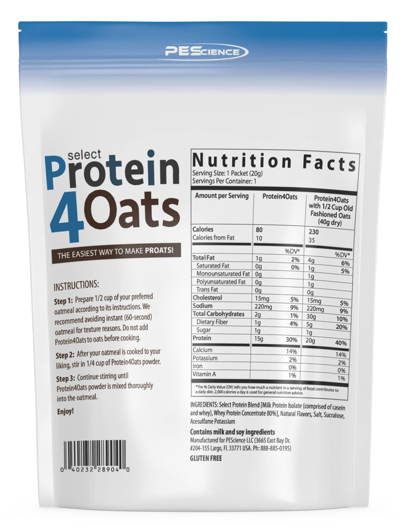 PES Protein 4 Oats Vanilla 12 Serving, 246 g - BeesActive Australia