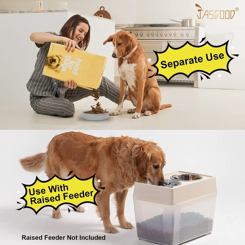Dog Feeder Slow Eating Bowl for Raised Pet Feeders JASGOOD Maze Food Water Insert Bowl Compatible with Elevated Diners 2 Cups-Fit Opening 7.5"-8"Feeder A-Light Grey - BeesActive Australia