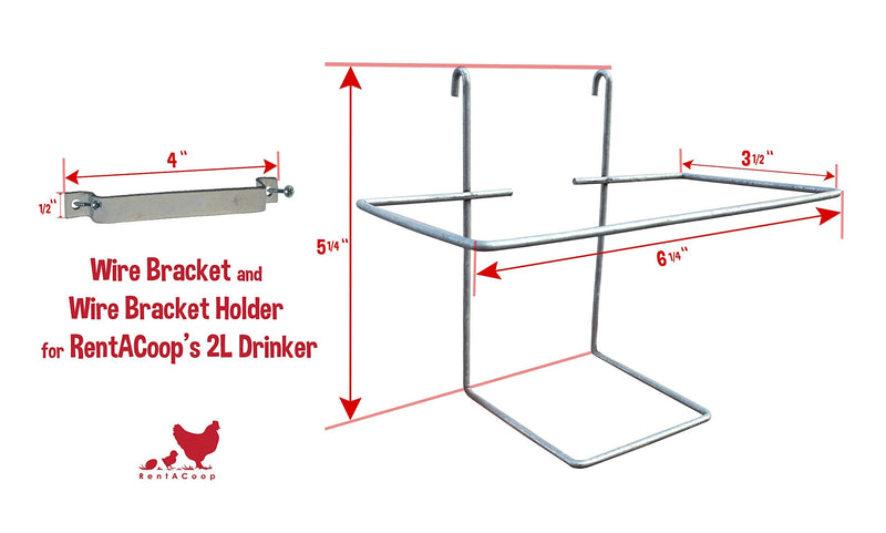 Wire Bracket for Small Animal Drinking Bottle (64 oz) 64 oz - BeesActive Australia