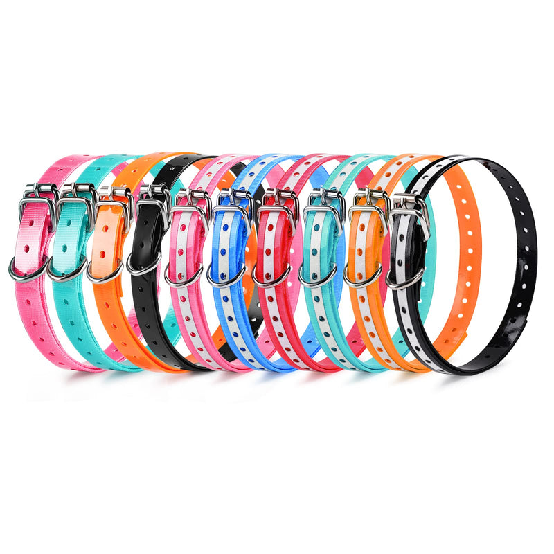 LuckinPET Waterproof Dog Collar Replacement Strap for Shock Collar and Fence Easy Clean Odorless Dog Collar Metal Buckle 3/4 Inch Adjustable Size Durable Anti-Odor TPU Dog Collar Cyan Pack2 Solid - BeesActive Australia