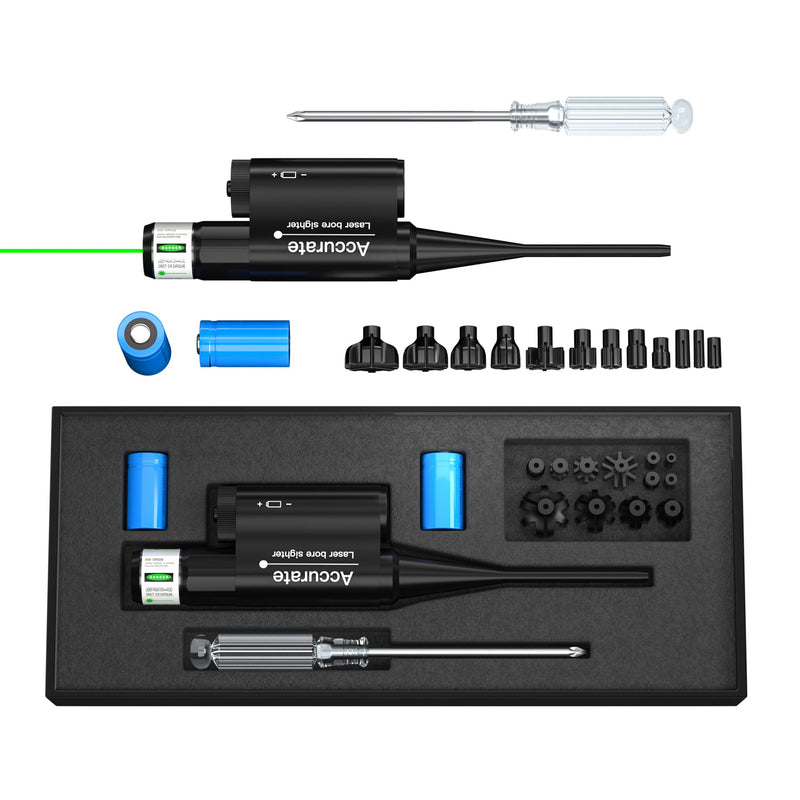 Tyseam Universal Laser Bore Sight Kit for .177 to 12GA Multiple Caliber Hunting, Rifles Pistol Barrel Laser Boresighter Kit for Zeroing Scopes, Optics & Iron Sight Green - BeesActive Australia