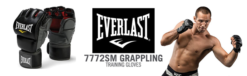 [AUSTRALIA] - Everlast Train Advanced MMA 7-Ounce Closed-Thumb Grappling/Training Gloves Large/X-Large Black 