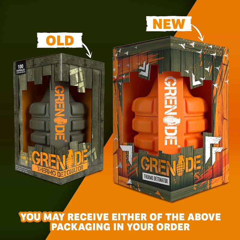 Grenade Thermo Detonator Weight Management Supplement, Tub of 100 Capsules (Packaging May Vary) - BeesActive Australia