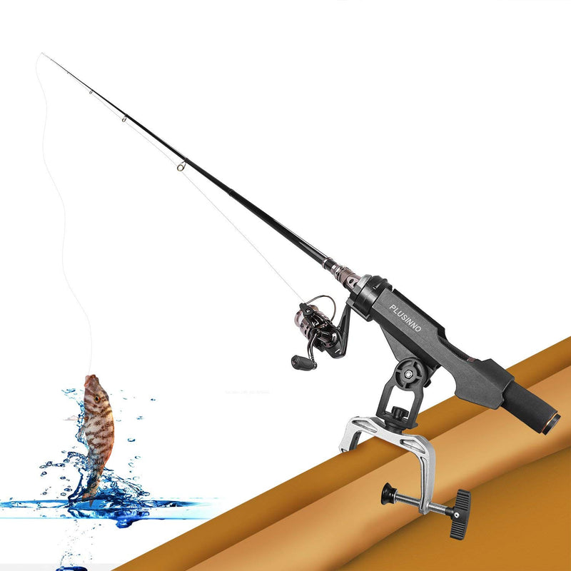 [AUSTRALIA] - PLUSINNO Fishing Boat Rods Holder with Large Clamp Opening 360 Degree Adjustable Fishing Rod Racks Folding Holder RH20 MAX OPENING1.97 inch 1Pack 