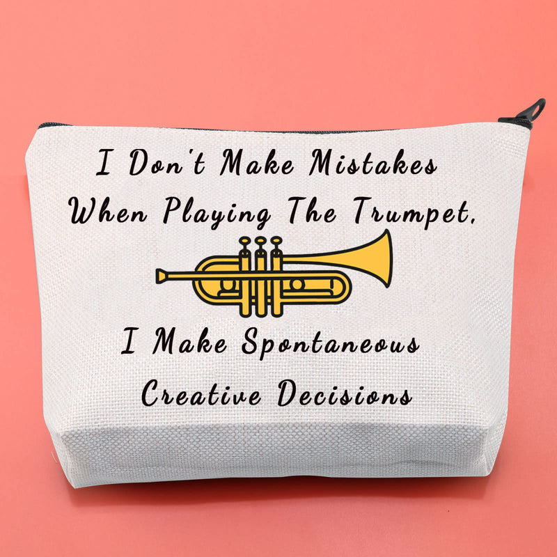 BLUPARK Trumpeter Gift Cornet Cosmetic Bag I Don't Make Mistakes When Playing The Trumpet Girl Trumpet Player Gift for Musician (When Playing The Trumpet) - BeesActive Australia