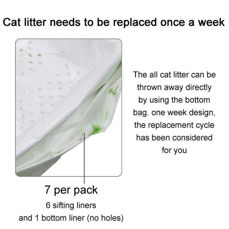 Suhaco Sifting Cat Litter Box Liners, Litter Pan Disposable Bags, 2 Mil Thickened Cat Litter Liners with Drawstring, Weekly 14 Pack Medium Litter Bags for Easy Cleaning (S (Pack of 14)) S (Pack of 14) - BeesActive Australia