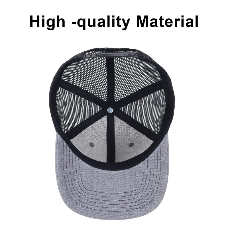 Crazy Era Unisex Trucker Hats Blank Mesh Snapback Hats Sport Plain Baseball Caps Adjustable Fitted Hat #1 Grey Blue+grey Black - BeesActive Australia