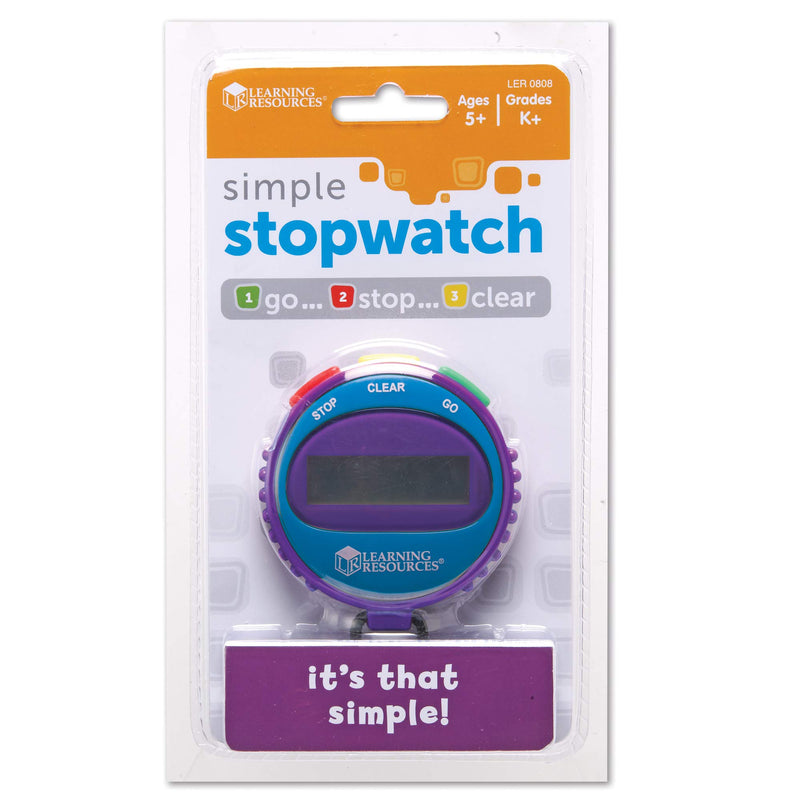 Learning Resources Simple 3 Button Stopwatch, Supports Science Investigations, Timed Math Exercises, Elapsed Time Tracking, Ages 5+ - BeesActive Australia