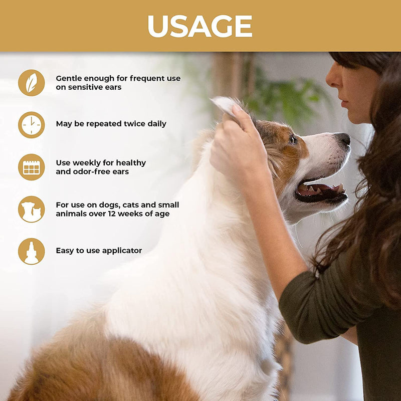 Veterinary Formula Clinical Care Ear Therapy, 4 oz. – Medicated Ear Drops to Help Relieve Bacterial and Fungal Infections in Dogs and Cats – Cleans and Deodorizes – 3 Pack - BeesActive Australia