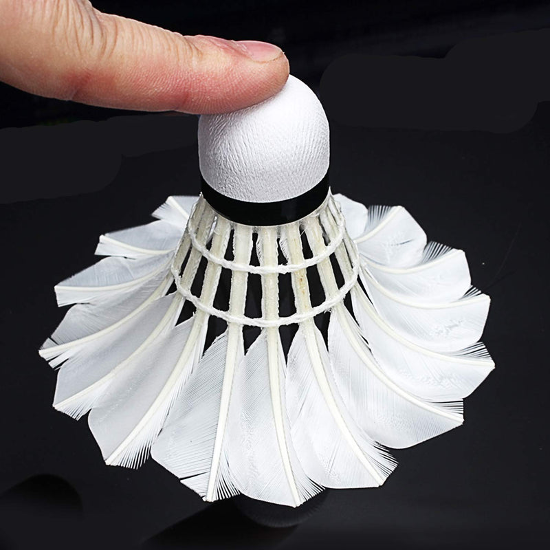 KEVENZ Goose Feather Badminton Shuttlecocks with Great Stability and Durability, High Speed Badminton Birdies White - BeesActive Australia