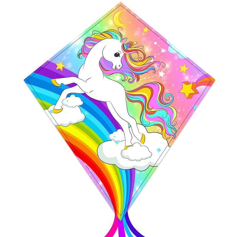 TOY Life Unicorn Kite for Kids Easy to Fly Large Kids Kite - Kites for Kids and Adults Easy to Fly Big Beach Kites for Kids Age 4-8-12 Idea Gift for Children Outdoor Game Activities Beach Trip pink - BeesActive Australia