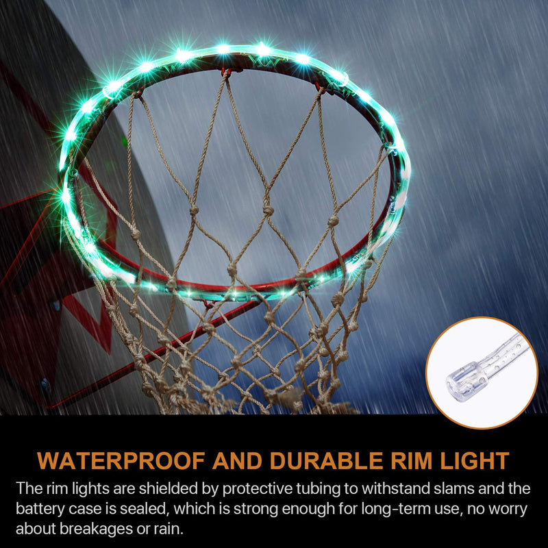 WAYBELIVE LED Basketball Hoop Lights, Remote Control Basketball Rim LED Light, 16 Color Change by Yourself, Waterproof?Super Bright to Play at Night Outdoors ,Good Gift for Kids - BeesActive Australia