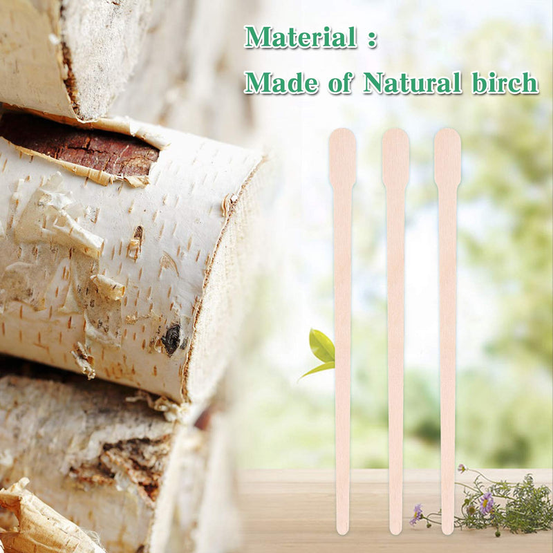 200 Pcs Eyebrow Wax Sticks Wax Applicator, Wood Wax Spatulas for Face and Small Hair Removal Sticks With Handle - BeesActive Australia