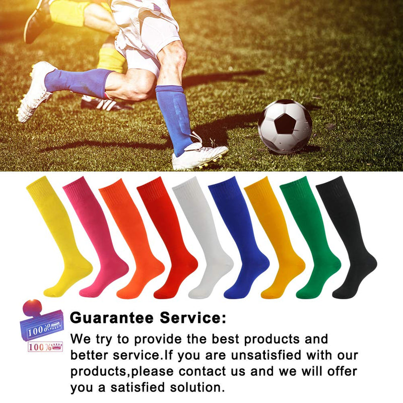 Soccer Baseball Softball Socks,Three street Unisex Knee High Solid Sport Tube Compression Football Socks 2-10 Pairs 006#10-pairs Orange Over Calf Compression Socks - BeesActive Australia