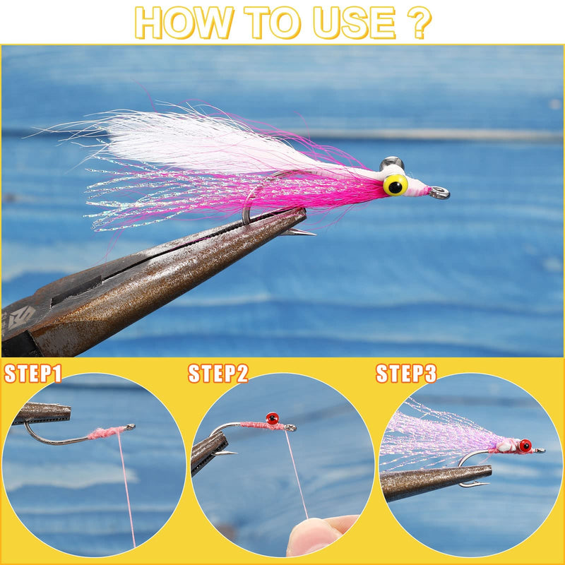 BBTO 50 Pieces Fly Tying, Fly Tying Eyes Fly Tying Material Realistic Fly Tying Dumbbell Eyes Alloy for Crafts Spinner Flies Fresh Water 3 Colors Shipped Randomly 3.2 mm - BeesActive Australia