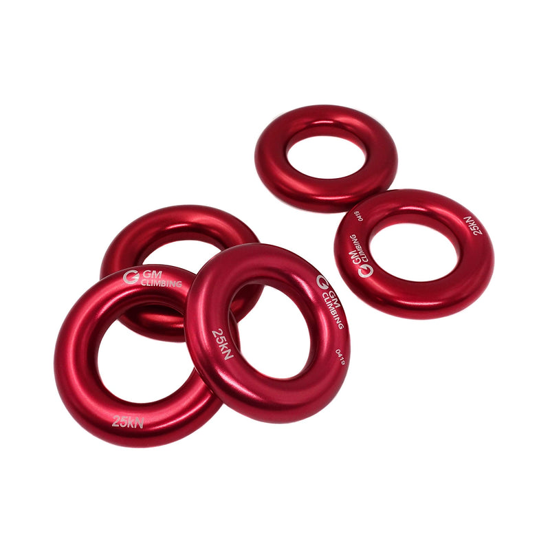 GM CLIMBING Rappel Ring 25kN for Rock Climbing Arborist Rescue Slackline Hammock Pack 3. Small-Red Pack of 2 - BeesActive Australia