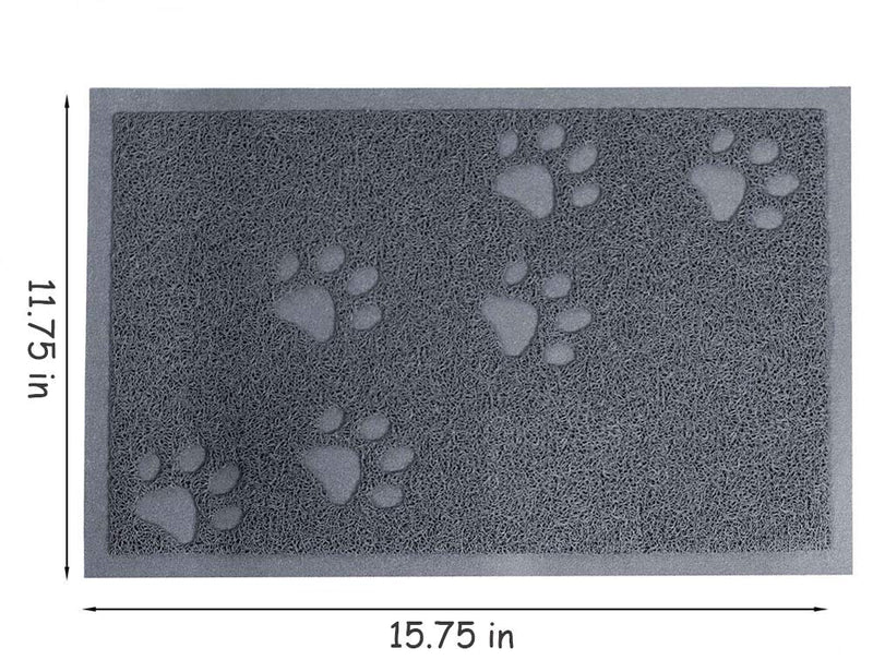 Darkyazi Cat Litter Box Mat for Floor Litter Trapping Mat Non-Slip Backing, Scatter Control, Easy Clean, Water Resistant, Soft on Paws (15.75" x 11.75",Grey) 15.75" x 11.75" Grey - BeesActive Australia