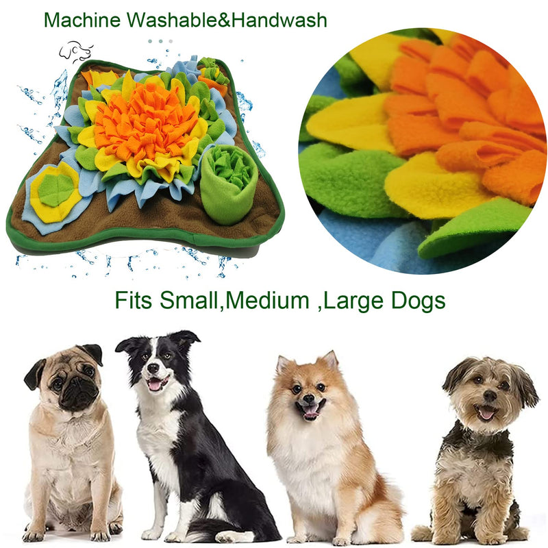 Alibuy Dogs Snuffle Mat Pet Feeding Mats Puppy Sniffing Pad,Cat Doggies Interactive Puzzle Toys for Multiple Breeds Encourages Natural Foraging Skills,Training and Stress Release Orange - BeesActive Australia