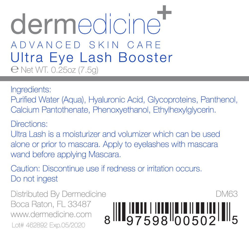 Dermedicine Advanced Skincare - Ultra Eye Lash Booster - BeesActive Australia