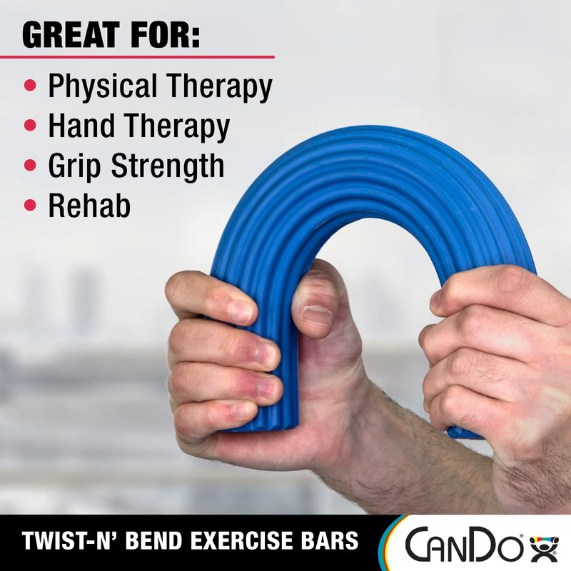 Cando 10-1514 Hand exerciser - finger strengthener Flexible exercise stick, training stick, blue (strong) - BeesActive Australia