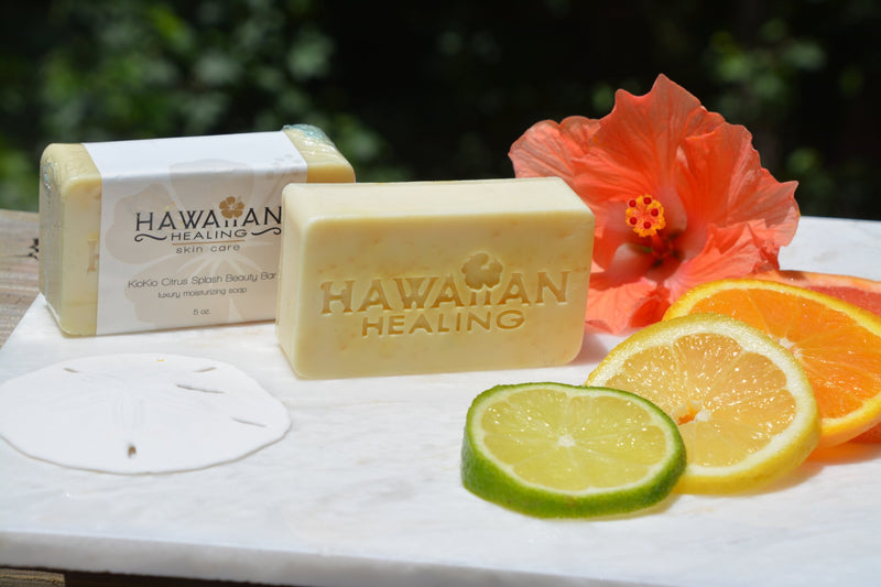 Hawaiian Healing Skin Care - Hand-Crafted & Moisturizing Kiokio Citrus Splash Beauty Bar Soap - BeesActive Australia