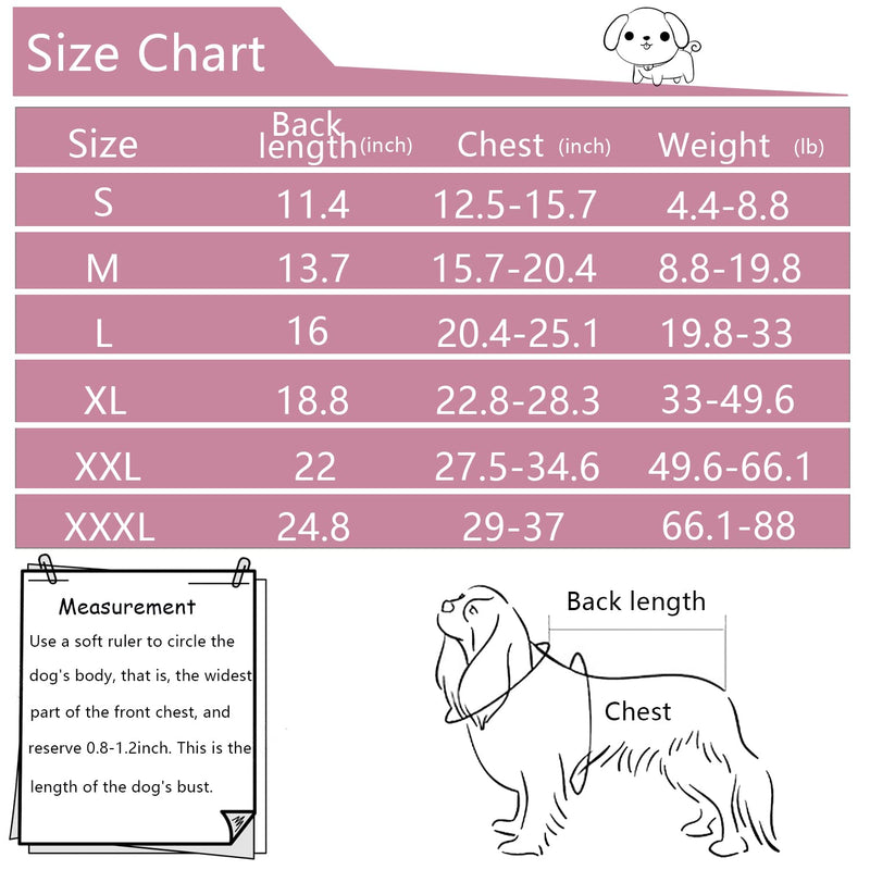 ZIMAOSHAN Recovery Suit for Dogs After Surgery,E-Collar & Cone Alternative，Prevent Licking Dog Bodysuit，Anti-Biting Lick Wound,Surgical Onesies for Female Male,Shedding Suit for Dogs XX-Large Red stripe-short - BeesActive Australia