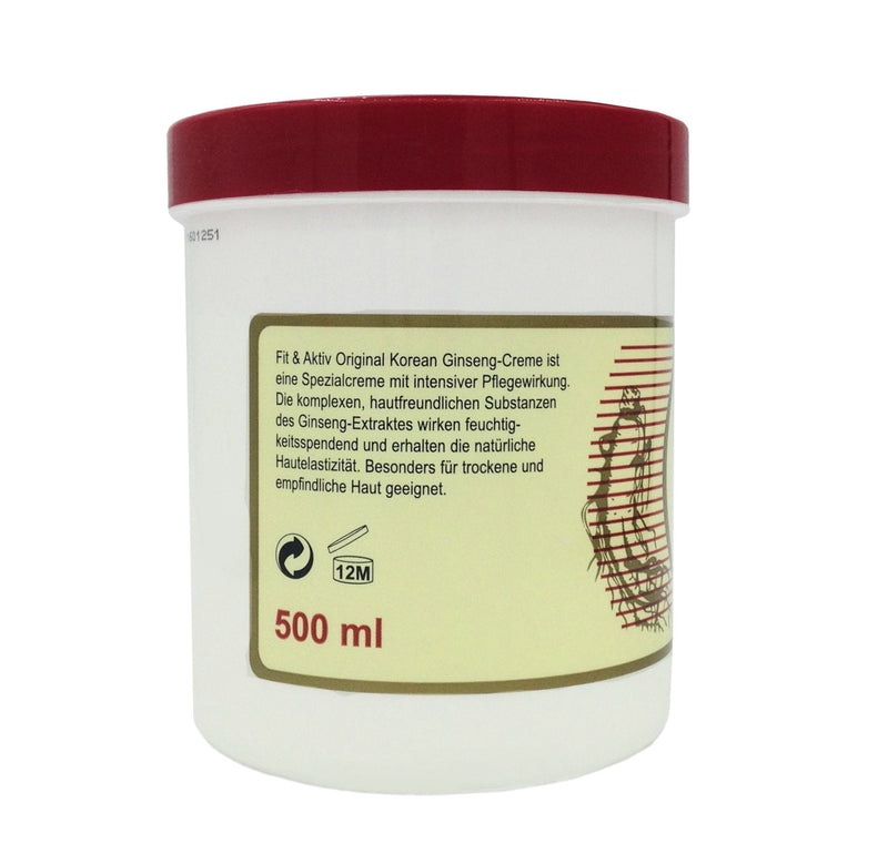 Korean Ginseng Fit & Active Cream 500ml Suitable for Dry and Sensitive Skin with Panax Ginseng Extract 500 ml (Pack of 1) - BeesActive Australia