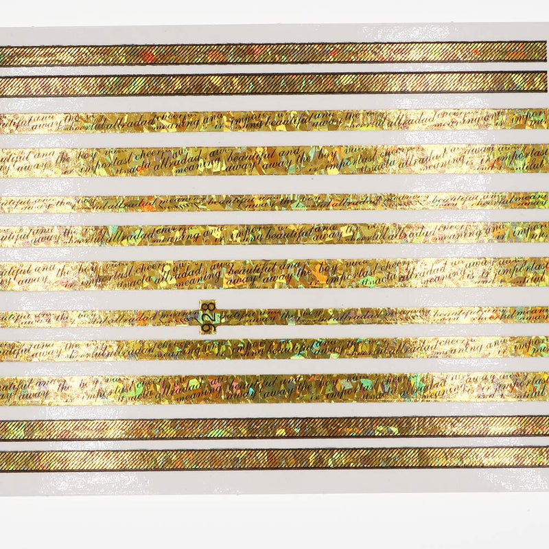 3D Holographic Letter Nail Art Sticker Gold Laser Alphabet Nail Art Sticker Gummed Adhesive Letter Nail Decal for Women Girls Salon Home DIY Nail Decoration - BeesActive Australia