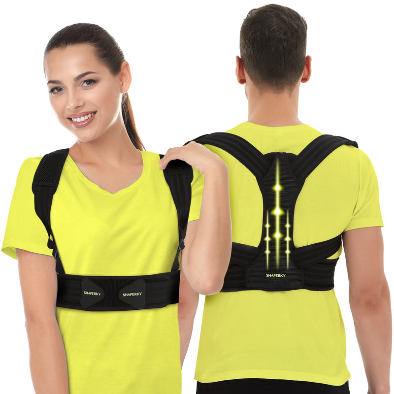 Posture Corrector for Men and Women, Adjustable Upper Back Brace, Muscle Memory Support Straightener, Providing Pain Relief from Neck, Shoulder, and Upper and Lower Back, Large-X Large(37''-47'') - BeesActive Australia