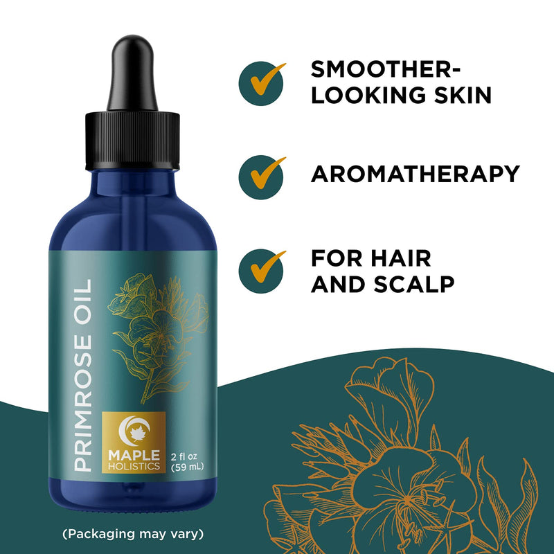 Pure Evening Primrose Oil for Skin - Cold Pressed Therapeutic Grade Face and Hair Oils for Skin Hydration - Use in DIY Skin Care to Moisturize Dry Flaky Skin and as a Carrier Oil for Essential Oils - BeesActive Australia