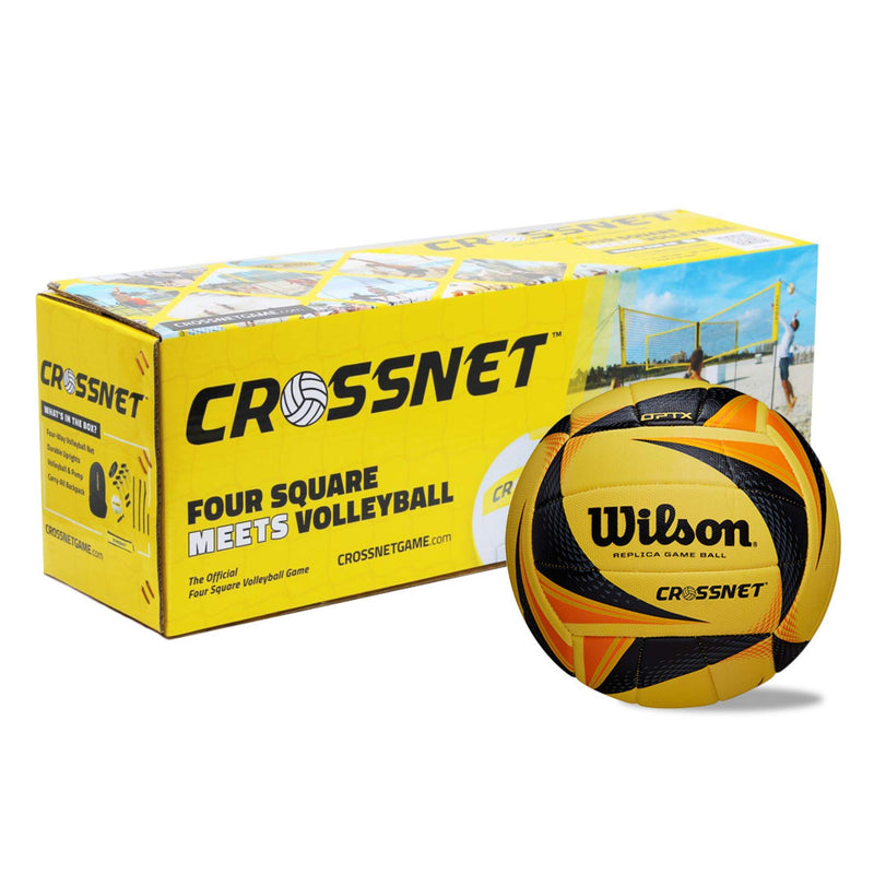 CROSSNET Wilson X OPTX Replica Game Ball - Beach Volleyball Ball - Beach Ball Volleyball - 4 Square Volleyball Game Ball - (10" x 10" X10", 2 lbs) - BeesActive Australia