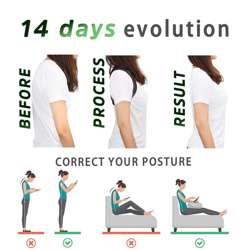 2023 Posture Corrector for Women Men, Back Brace, Comfortable Posture Trainer for Spinal Alignment and Posture Support, Adjustable Back Straightener - BeesActive Australia