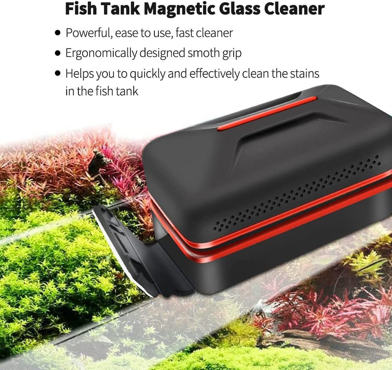 SVECKE Aquarium Scraper Aquarium Floating Magnetic Brush Anti-Slip Magnetic Cleaner Brush Scratch-Free Scrubber Aquarium Cleaning Tools for Fish Tank Cleaning Small Size - BeesActive Australia