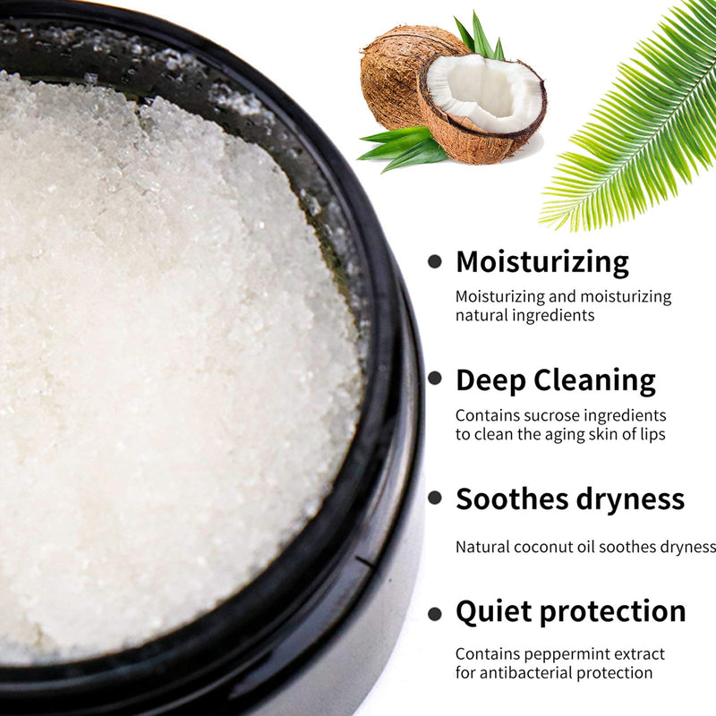 DAGEDA Lip Scrub, Coconut Fruity Sugar Lip Scrubs,Removes Dead Skin Exfoliator&Moisturizer With Cleansing Nourishing Lip Skin Care For Peeling Chapped Lips,Exfoliating Ultra-Hydrating Lip Treatment - BeesActive Australia