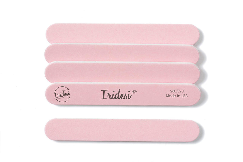 Iridesi Mini Nail Files Pink 3.5 Inches Long By 1/2 Inch Wide Emery Boards 280/320 Grit 12 Fingernail Filers Per Pack 12 Pack - BeesActive Australia