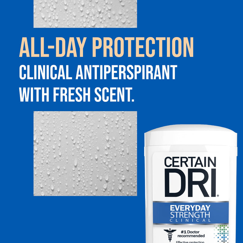 Certain Dri Antiperspirant Deodorant | Everyday Strength Clinical | All Day Protection Against Odor and Sweating | Solid | 2.6 oz. - BeesActive Australia