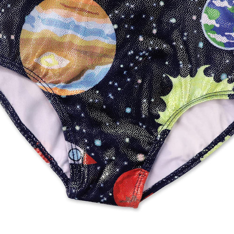 Long Sleeve Leotards for Girls Gymnastics Sparkle 2-10 Years Rainbow Galaxy Unicorn Pattern 7-8 Years Long Sleeve Cosmos - BeesActive Australia