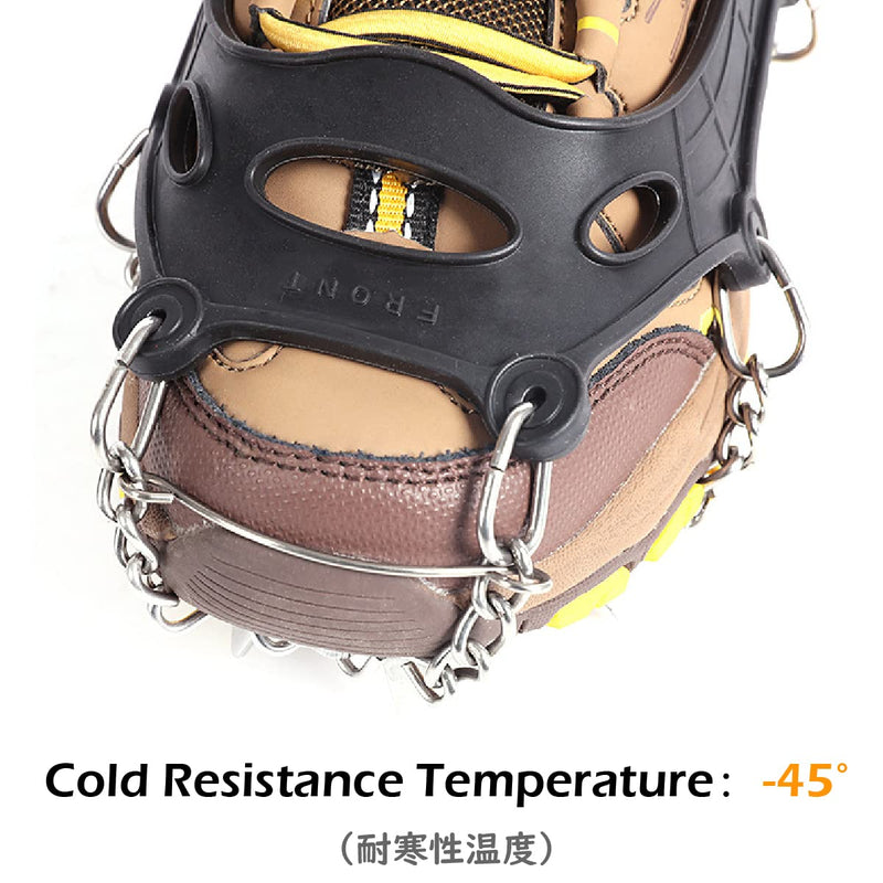 TRIWONDER Kids Crampons Ice Cleats Traction Snow Grips for Boots Shoes, Children 13 Stainless Steel Spikes for Hiking Fishing Walking Climbing Jogging Mountaineering Small - BeesActive Australia