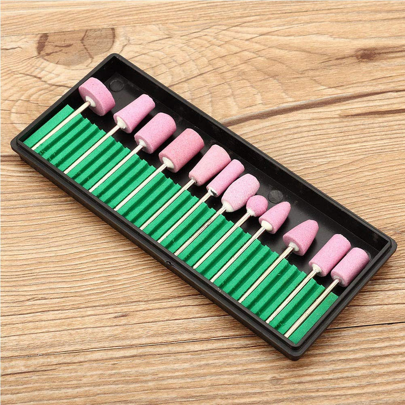 Rotekt 12pcs Professional Nail Drill Bits Set Manicure Pedicure Nail Polishing Accessories - BeesActive Australia