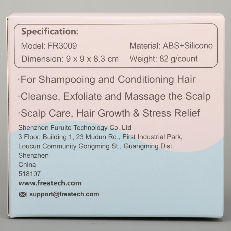 FREATECH Hair Scalp Massager Shampoo Brush with Long & Soft Silicone Bristles for Scalp Care, Gentle Scrub to Exfoliate, Intensive Massage to Relax The Head, Dandruff Removal and Hair Growth, Black - BeesActive Australia