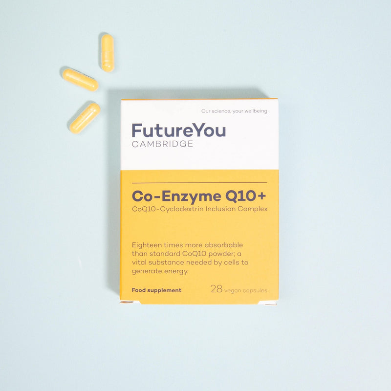 Co-Enzyme Q10+ 250mg Cyclodextrin Inclusion Complex - High Strength, Easy-to-Absorb Formulation - Vegan Suitable CoQ10 Supplement - 28 Day Supply - Developed by FutureYou Cambridge, UK - BeesActive Australia