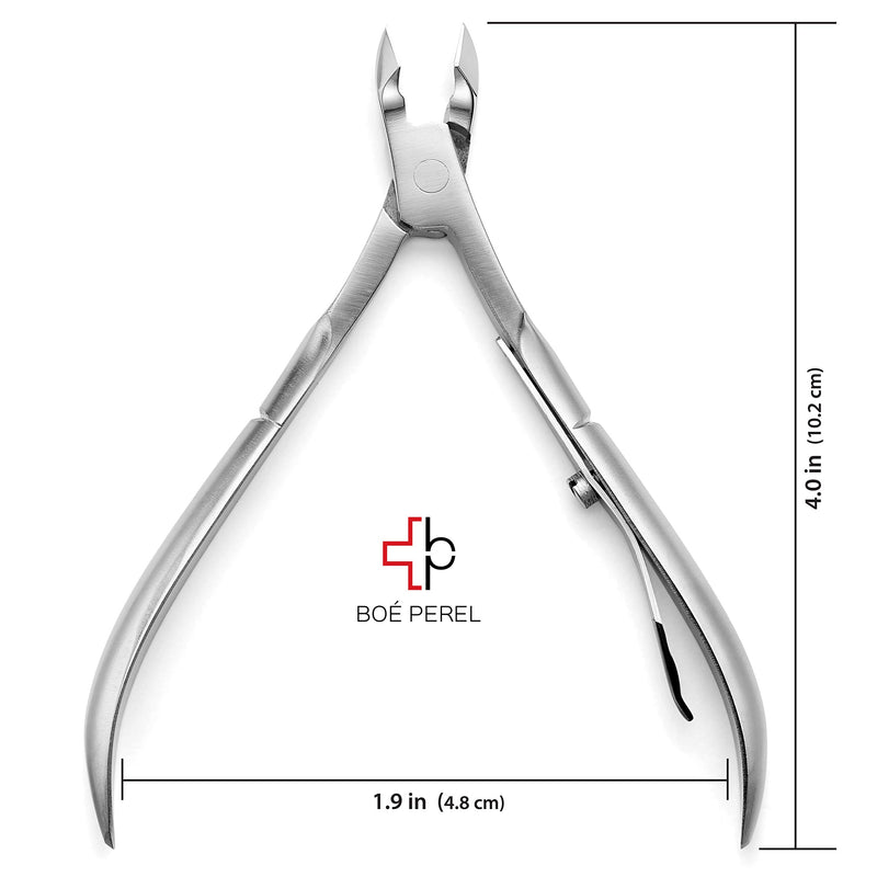 Boé Perel Cuticle Trimmer - Sharp Scissor Nail Clipper Cutter Remover Pedicure - Professional Swiss Precision Manicure Tool for Fingernails and Toenails - BeesActive Australia