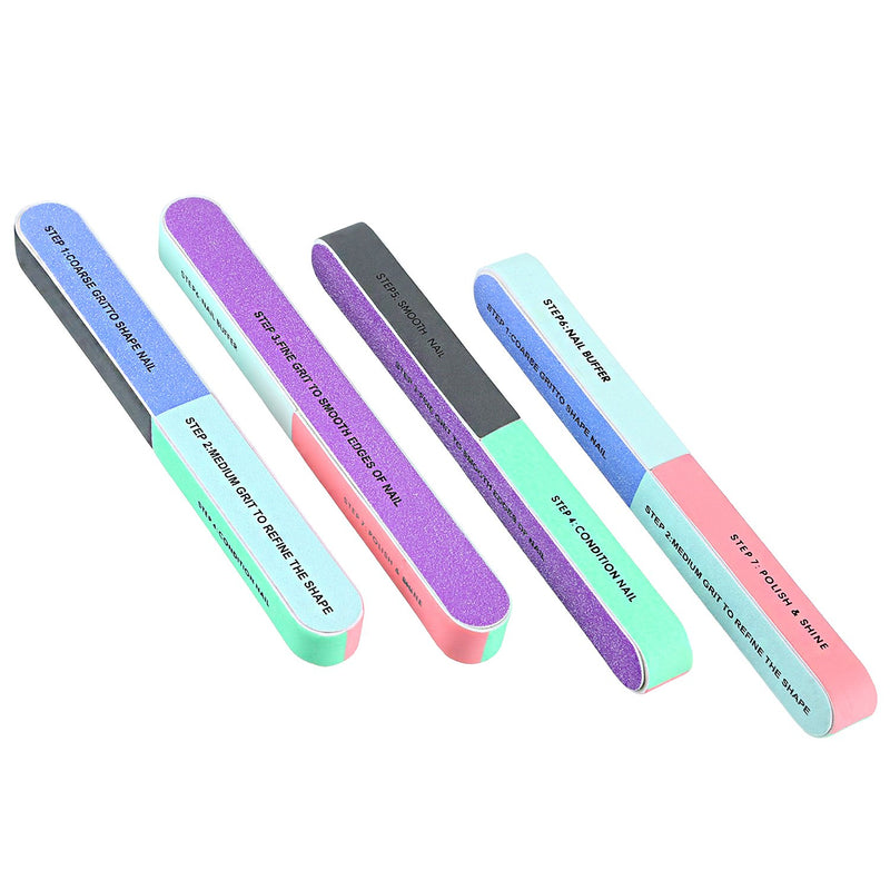 Mudder Nail File and Nail Buffer Cosmetic Manicure, 7 Ways (6Pack) - BeesActive Australia