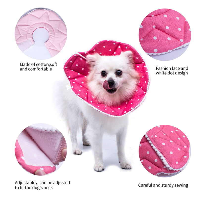 WZ PET Adjustable Dog Cat Cone,Soft Recovery Cat Cone Collar,Dog Protective Collar for Cats Surgery,Pink,Small,Medium S Pink - BeesActive Australia