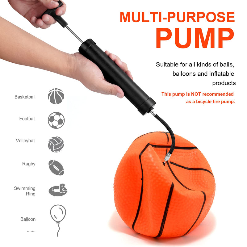 Portable Ball Pump Kit, Balloon Pump, Basketball Pump Air Pump with 5 Needles,1 Nozzle & Extension Hose for Soccer Football Volleyball Water Polo Rugby Exercise Sports Ball Swim Inflatables - BeesActive Australia