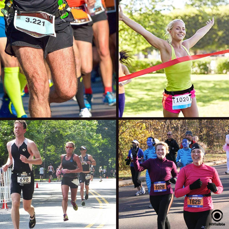 Triathlon Race Belt with Number Bib Holder for Running on Marathon or Tri Simple Black Belt - BeesActive Australia